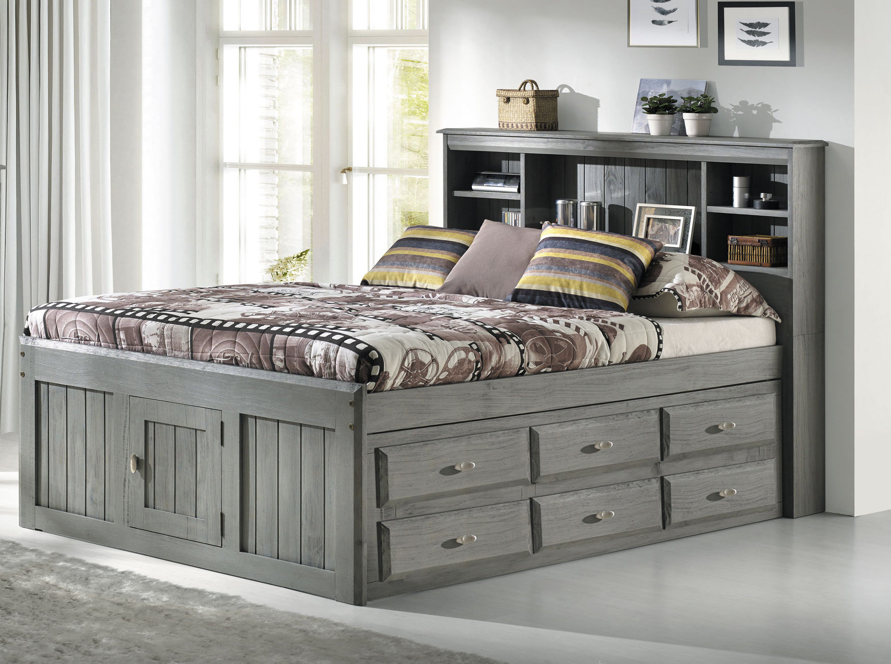 Harriet Bee Full Mate s Captain s Bed with Drawers Reviews Wayfair